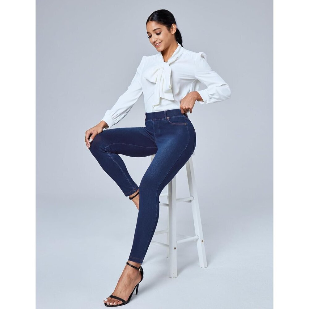 Jeggings for Women Tummy Control High Waisted Stretchy Jeans with Pockets - Picture 6 of 6